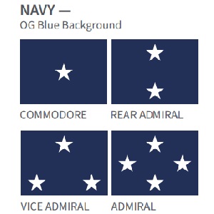 Navy Military Officer Flags